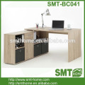 modern K/D melamine bookcase with study table
